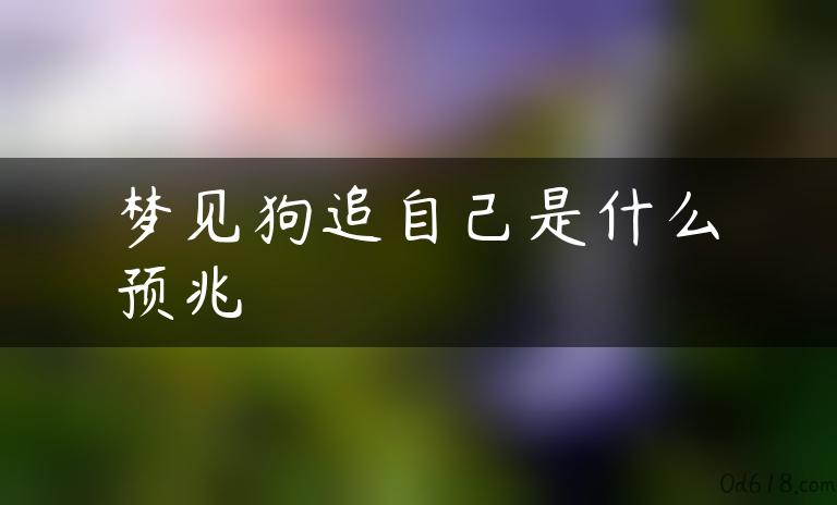 梦见狗追自己是什么预兆